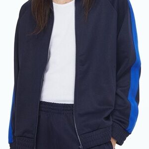 H&M Relaxed Fit Dark Blue Track Jacket